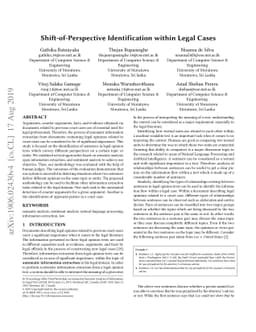 Shift-of-Perspective Identification Within Legal Cases
