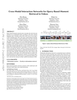 Cross-Modal Interaction Networks for Query-Based Moment Retrieval in
  Videos