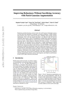Improving Robustness Without Sacrificing Accuracy with Patch Gaussian
  Augmentation