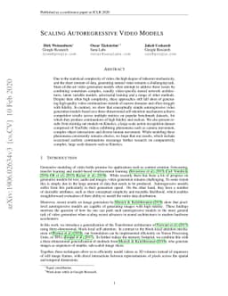 Scaling Autoregressive Video Models