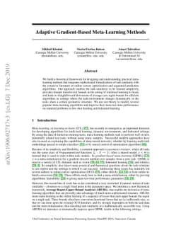 Adaptive Gradient-Based Meta-Learning Methods
