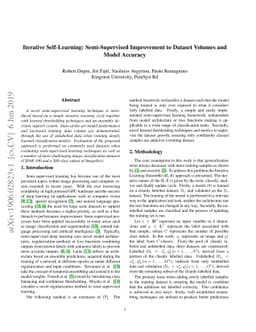 Iterative Self-Learning: Semi-Supervised Improvement to Dataset Volumes
  and Model Accuracy