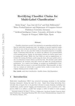 Rectifying Classifier Chains for Multi-Label Classification