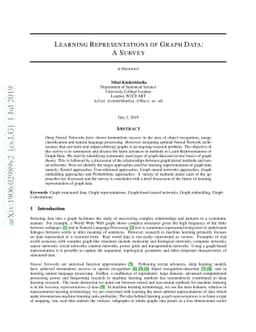 Learning Representations of Graph Data -- A Survey