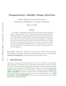 Nonparametric volatility change detection