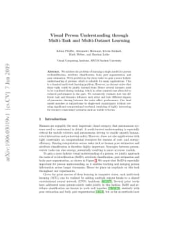 Visual Person Understanding through Multi-Task and Multi-Dataset
  Learning