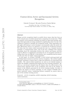 Context-driven Active and Incremental Activity Recognition