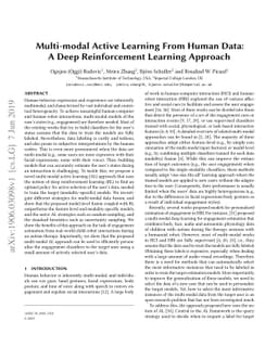 Multi-modal Active Learning From Human Data: A Deep Reinforcement
  Learning Approach