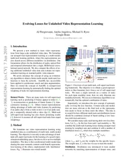 Evolving Losses for Unlabeled Video Representation Learning