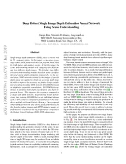 Deep Robust Single Image Depth Estimation Neural Network Using Scene
  Understanding