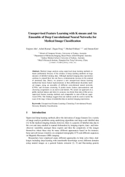 Unsupervised Feature Learning with K-means and An Ensemble of Deep
  Convolutional Neural Networks for Medical Image Classification