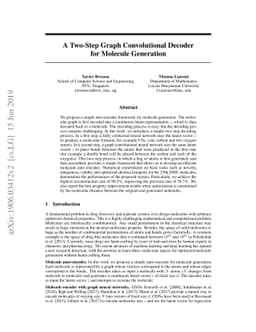A Two-Step Graph Convolutional Decoder for Molecule Generation