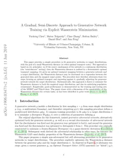A gradual, semi-discrete approach to generative network training via
  explicit Wasserstein minimization