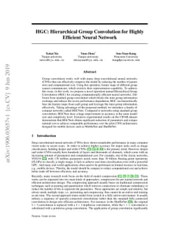 HGC: Hierarchical Group Convolution for Highly Efficient Neural Network