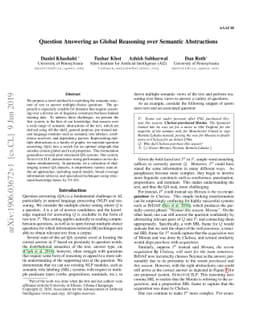 Question Answering as Global Reasoning over Semantic Abstractions