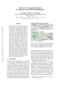 BIGPATENT: A Large-Scale Dataset for Abstractive and Coherent
  Summarization