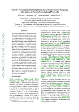 Out-of-Vocabulary Embedding Imputation with Grounded Language
  Information by Graph Convolutional Networks