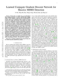 Learned Conjugate Gradient Descent Network for Massive MIMO Detection