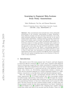 Learning to Segment Skin Lesions from Noisy Annotations