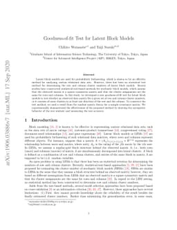 Goodness-of-fit Test for Latent Block Models