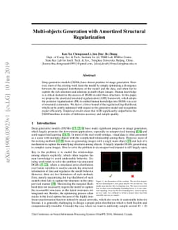 Multi-objects Generation with Amortized Structural Regularization