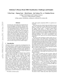 Alzheimer's Disease Brain MRI Classification: Challenges and Insights