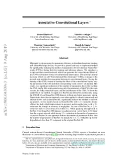 Associative Convolutional Layers