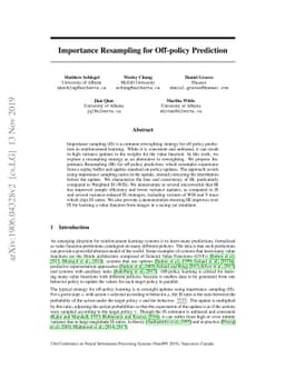 Importance Resampling for Off-policy Prediction