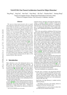 NAS-FCOS: Fast Neural Architecture Search for Object Detection