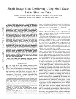 Single Image Blind Deblurring Using Multi-Scale Latent Structure Prior