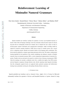 Reinforcement Learning of Minimalist Numeral Grammars