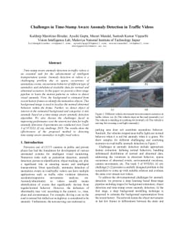 Challenges in Time-Stamp Aware Anomaly Detection in Traffic Videos