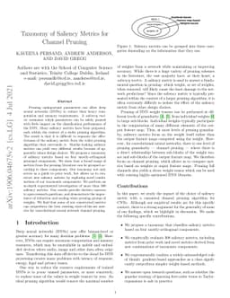 Taxonomy of Saliency Metrics for Channel Pruning