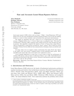 Fast and Accurate Least-Mean-Squares Solvers