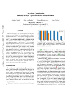 Data-Free Quantization Through Weight Equalization and Bias Correction