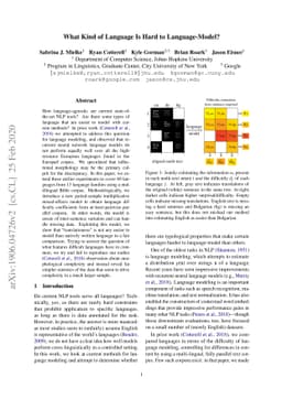 What Kind of Language Is Hard to Language-Model?