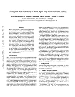 Dealing with Non-Stationarity in Multi-Agent Deep Reinforcement Learning