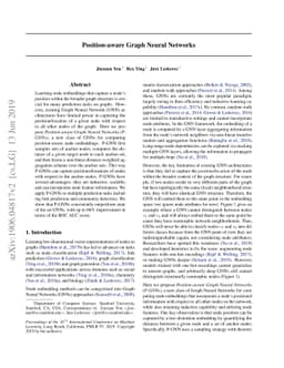 Position-aware Graph Neural Networks