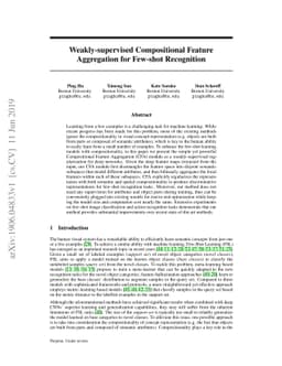 Weakly-supervised Compositional FeatureAggregation for Few-shot
  Recognition