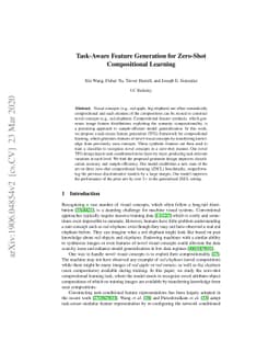 Task-Aware Feature Generation for Zero-Shot Compositional Learning