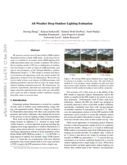All-Weather Deep Outdoor Lighting Estimation