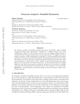 Structure-adaptive manifold estimation