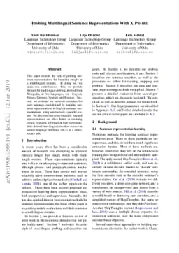 Probing Multilingual Sentence Representations With X-Probe