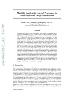 Manifold Graph with Learned Prototypes for Semi-Supervised Image
  Classification