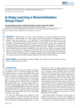 Is Deep Learning a Renormalization Group Flow?