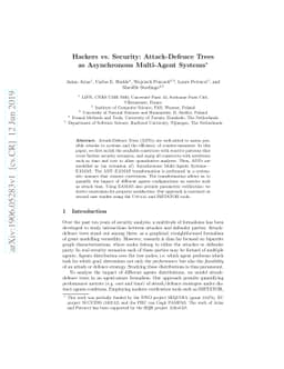Hackers vs. Security: Attack-Defence Trees as Asynchronous Multi-Agent
  Systems