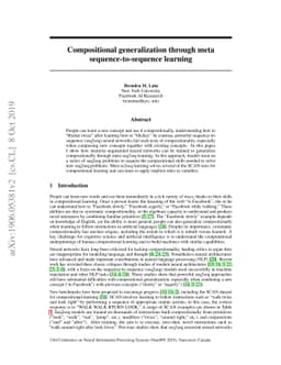 Compositional generalization through meta sequence-to-sequence learning