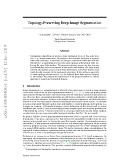 Topology-Preserving Deep Image Segmentation