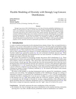 Flexible Modeling of Diversity with Strongly Log-Concave Distributions
