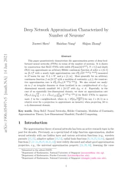 Deep Network Approximation Characterized by Number of Neurons